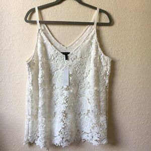 NWT, XL White House Black Market SL Lace Cami